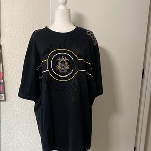 COOGI Black Short Sleeve Tee with Distinctive Graphic